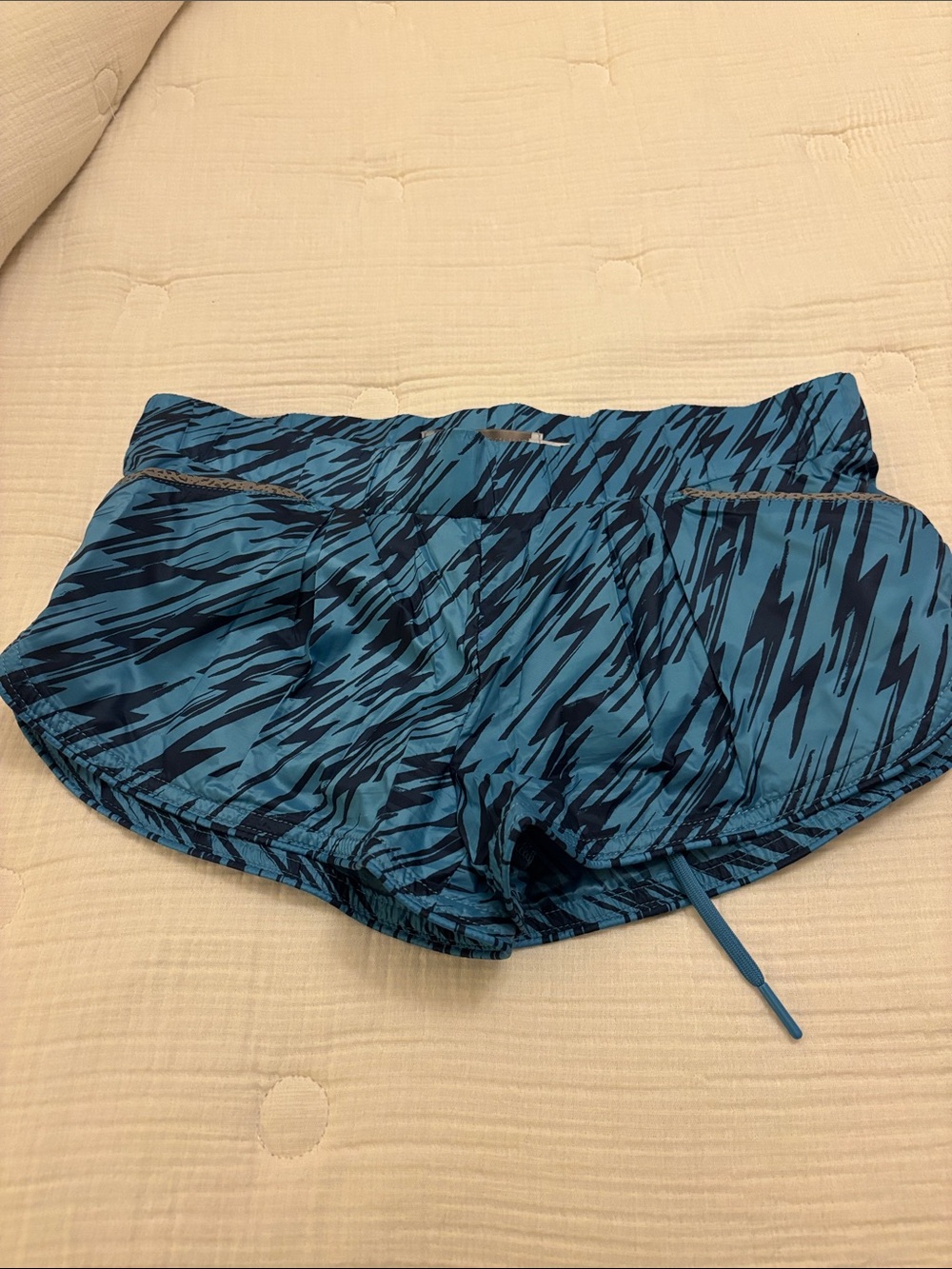 Adidas by Stella McCartney Teal and Navy Athletic Shorts